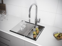 Мойка LUMI 45UNI-SKEW, IT-GRANIT, LU45SK-BE, бежевый, 455х440, Paulmark
