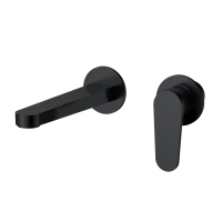 AQM6915MB Novara Смеситель для раковины настенный на 2отв., цвет черный матовый