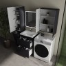 Тумба напольная STYLELINE "Бергамо мини 60" (2 ящ.) Люкс Плюс антискрейтч графит с раковиной Каре Люкс МИНИ 600х350  