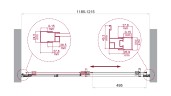Душевая дверь BelBagno LUCE-BF-1-120-P-Cr