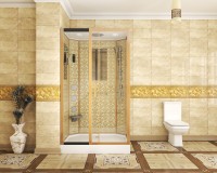Душевая кабина Niagara Luxe NG-7711GL (90x120х215) низкий поддон(15см),дверь раздвижная,стенки золото,6 мест