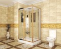 Душевая кабина Niagara Luxe NG-7711GL (90x120х215) низкий поддон(15см),дверь раздвижная,стенки золото,6 мест