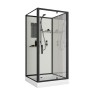 Душевая кабина Niagara Standart ST90/15Q/BL (90х90х215) квадрат,поддон 15см,распашная,проф.черный,3 места