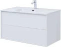 Тумба с раковиной Lino 80 (Flat) белый глянец