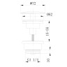 Донный клапан ABBER AF0012B без перелива, фиксированный, черный матовый