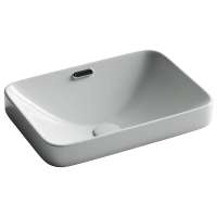 Раковина встраиваемая сверху CERAMICANOVA Element с отверстием слива - перелива прямоугольной формы 460x330x170 мм цвет белый арт. CN6078