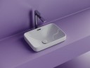 Раковина встраиваемая сверху CERAMICANOVA Element с отверстием слива - перелива прямоугольной формы 460x330x170 мм цвет белый арт. CN6078