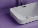 Раковина встраиваемая сверху CERAMICANOVA Element с отверстием слива - перелива прямоугольной формы 460x330x170 мм цвет белый арт. CN6078
