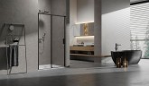 Душевая дверь Slim VDS-6SL110CLB, 1100, черный, стекло прозрачное