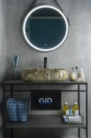 Раковина Gid Mnc186 54423 накладная под камень глянцевая 56x42x14