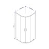 Душевой уголок Garda VSQ-1G100CL, 1000*1000, хром, стекло прозрачное
