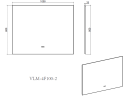 Зеркало Vincea LED VLM-4F100BG-2 1000х800 c сенсорным выключателем, антизапотевание, брашированное золото
