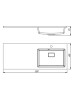 Раковина над стиральной машиной Uperwood Cosmos 120 см, правая, крыло слева, белый глянец