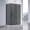Душевой уголок Slim-N VSR-4SN8014CGB, 1400*800, черный, стекло тонированное