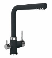 Смеситель для кухни Uperwood Quartz Premium UPD-03-04, с каналом для фильтрованной воды, черный