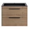 База под раковину Chiara 2D 600 подвесная, 2 выкатных ящика soft-close, N.Oak