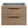 База под раковину Chiara 2D 600 подвесная, 2 выкатных ящика soft-close, N.Oak