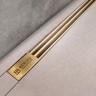 Желоб BERGES водосток SUPER Slim 700, золото глянец, S-сифон D50 H60 боковой