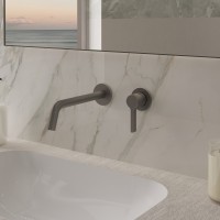 Смеситель для раковины Villa VBFW-1VL1GM встраиваемый однорычажный, вороненая сталь