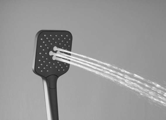 Душевая стойка Куб (Cube) VSFS-1C1BC с изливом, брашированная медь