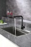 AQM9902MB Cucina Смеситель для кухни с выдвижным L-образным изливом, черный матовый