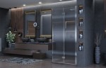 Душевое ограждение Ambassador Diamond 12011110 (100х100х200) квадрат,хром,стекло прозрачное,распашная-складная,1 место