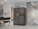 Душевое ограждение Ambassador Intense 110022202IBB-110IBB (130х110х200) прямоугольник,черный,стекло тонированное,раздвижная,2 места