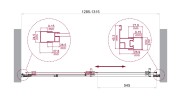 Душевая дверь BelBagno LUCE-BF-1-130-C-Cr