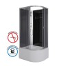Душевая кабина Niagara Eco E100/80/40L/TN/BK (100х80х195) высокий поддон(40см),стекло черное,4 места