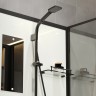 Душевая кабина Niagara Standart ST90/15Q/BL/BK (90х90х200) квадрат,поддон 15см,распашная,проф.черный,без крыши,3 места