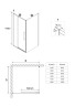 Душевое ограждение Niagara Nova NG-66-11A-A90-34 (110х90х195) прямоугольник,хром,дверь распашная,стекло прозрачное,2 места