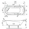 Акриловая ванна VAGNERPLAST CHARITKA 170x75