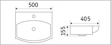 Умывальник CeramaLux 78014CMB