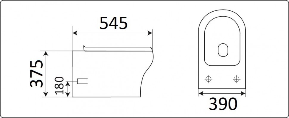 Унитаз подвесной CeramaLux CL2100
