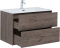 Тумба с раковиной Lino 80 (Flat) Дуб Веллингтон