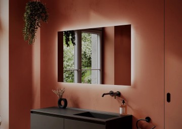 Зеркало для ванной комнаты SANCOS SQUARE 1200х700 с подсветкой, арт. SQ1200