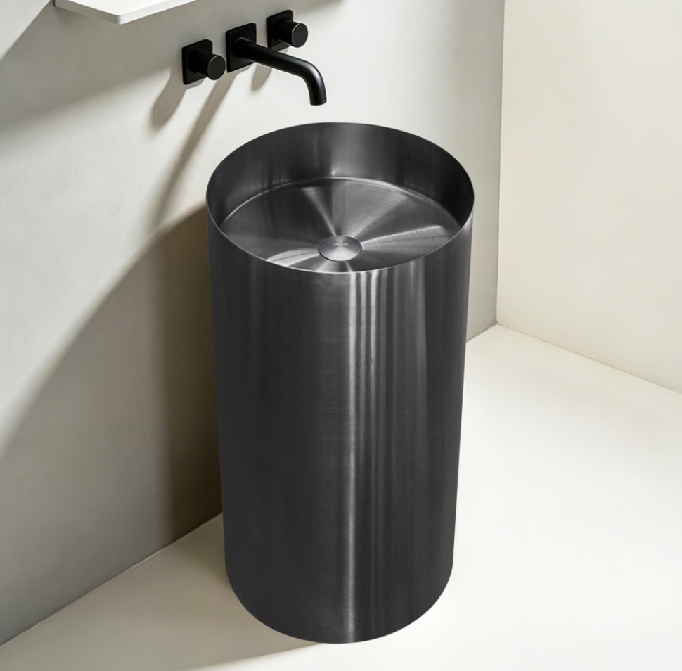 Раковина отдельностоящая ABBER Wasser Kreis AF2414GM оружейная сталь