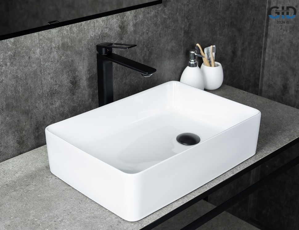 Раковина Gid N1205 51240 накладная белая 50.5x34.5x12.5