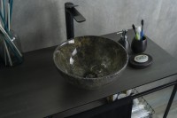 Раковина Gid Mnc486 54434 накладная под камень глянцевая 32x32x14