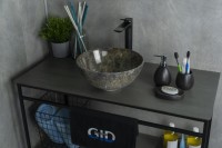 Раковина Gid Mnc486 54434 накладная под камень глянцевая 32x32x14