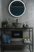 Раковина Gid Mnc486 54434 накладная под камень глянцевая 32x32x14