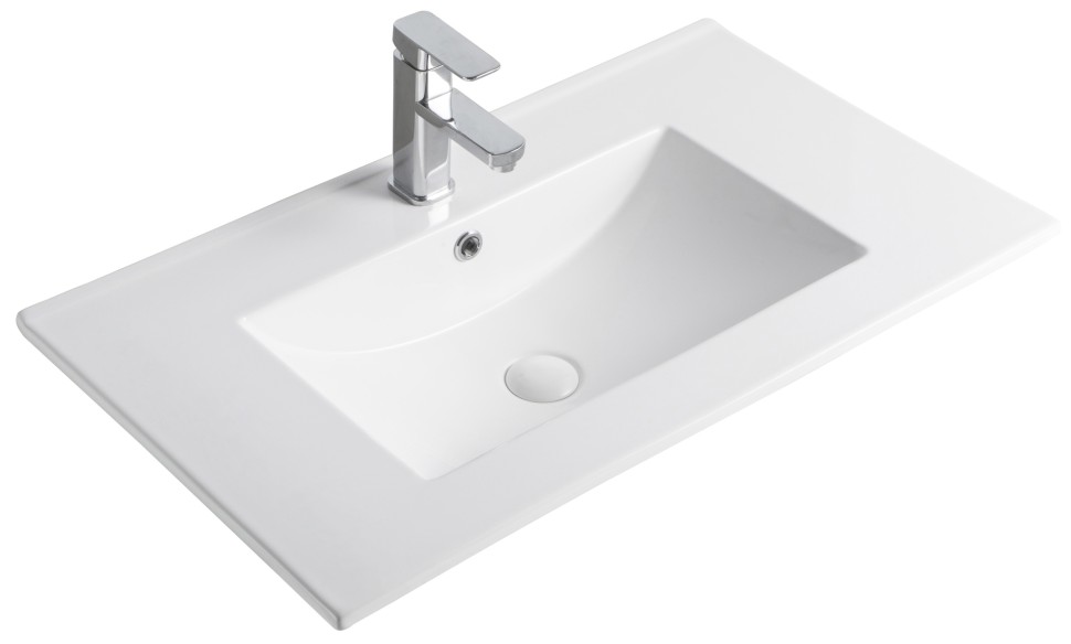 Раковина Gid 9075e 71103 встраиваемая сверху белая 76x46.5x17