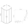 Душевой уголок Garda VSQ-1G900CLB, 900*900, черный, стекло прозрачное