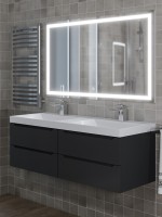 Раковина для ванной Uperwood Classic 120х45х14 см, двойная, белая глянцевая