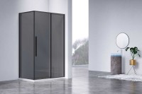 Душевой уголок Slim-N VSR-4SN9014CGB, 1400*900, черный, стекло тонированное