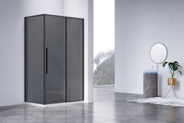 Душевой уголок Слим-Н (Slim-N) VSR-4SN9014CGB, 1400*900, черный, стекло тонированное