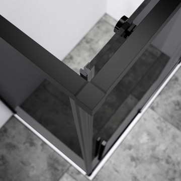 Душевой уголок Слим-Н (Slim-N) VSR-4SN9014CGB, 1400*900, черный, стекло тонированное