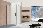 Душевой уголок Extra VSR-1E101190CLGM, 1000/1100*900, вороненая сталь, стекло прозрачное
