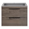 База под раковину Chiara 2D 600 подвесная, 2 выкатных ящика soft-close, R.Oak