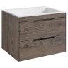 База под раковину Chiara 2D 600 подвесная, 2 выкатных ящика soft-close, R.Oak